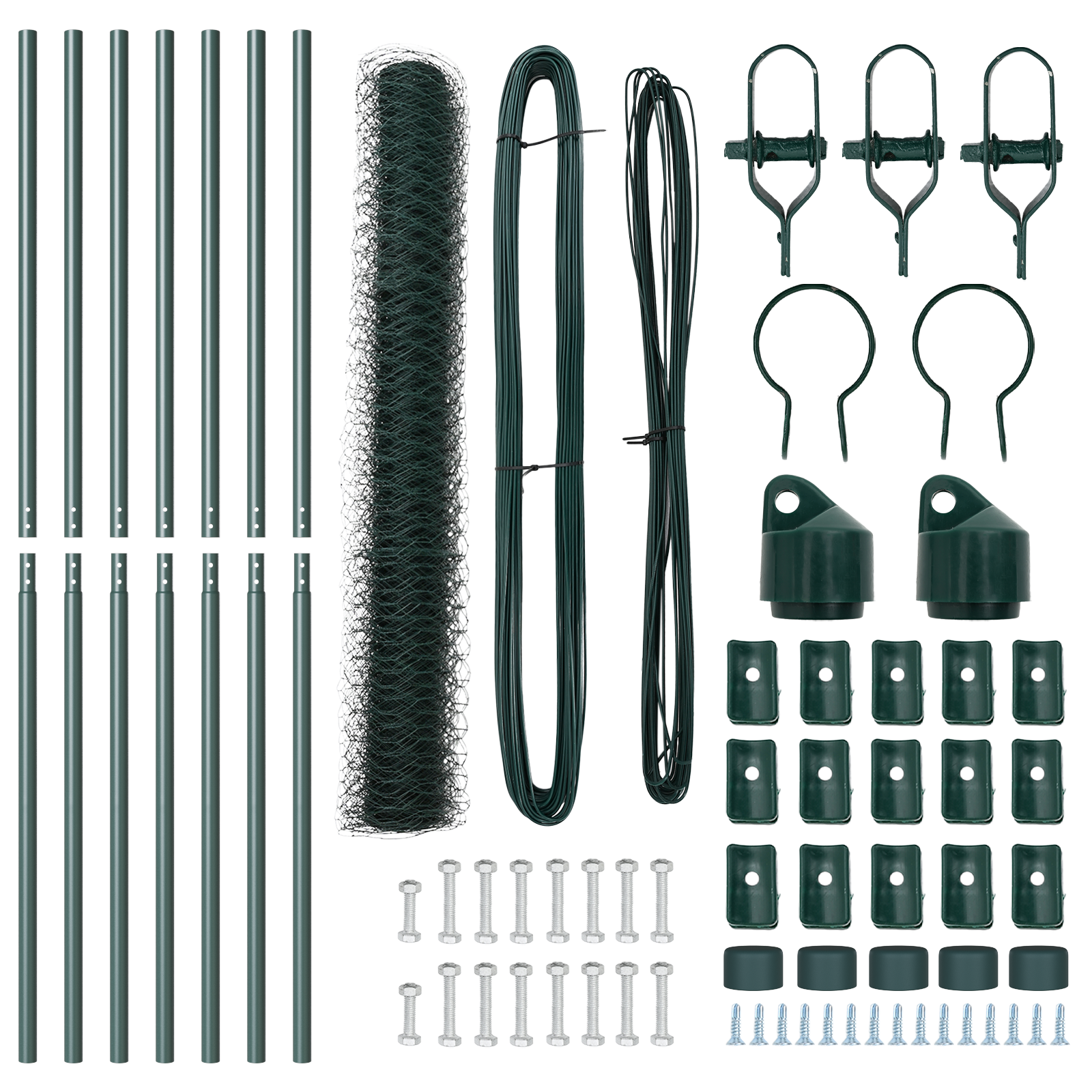 Recinzione Esagonale Verde 1x10 m Acciaio