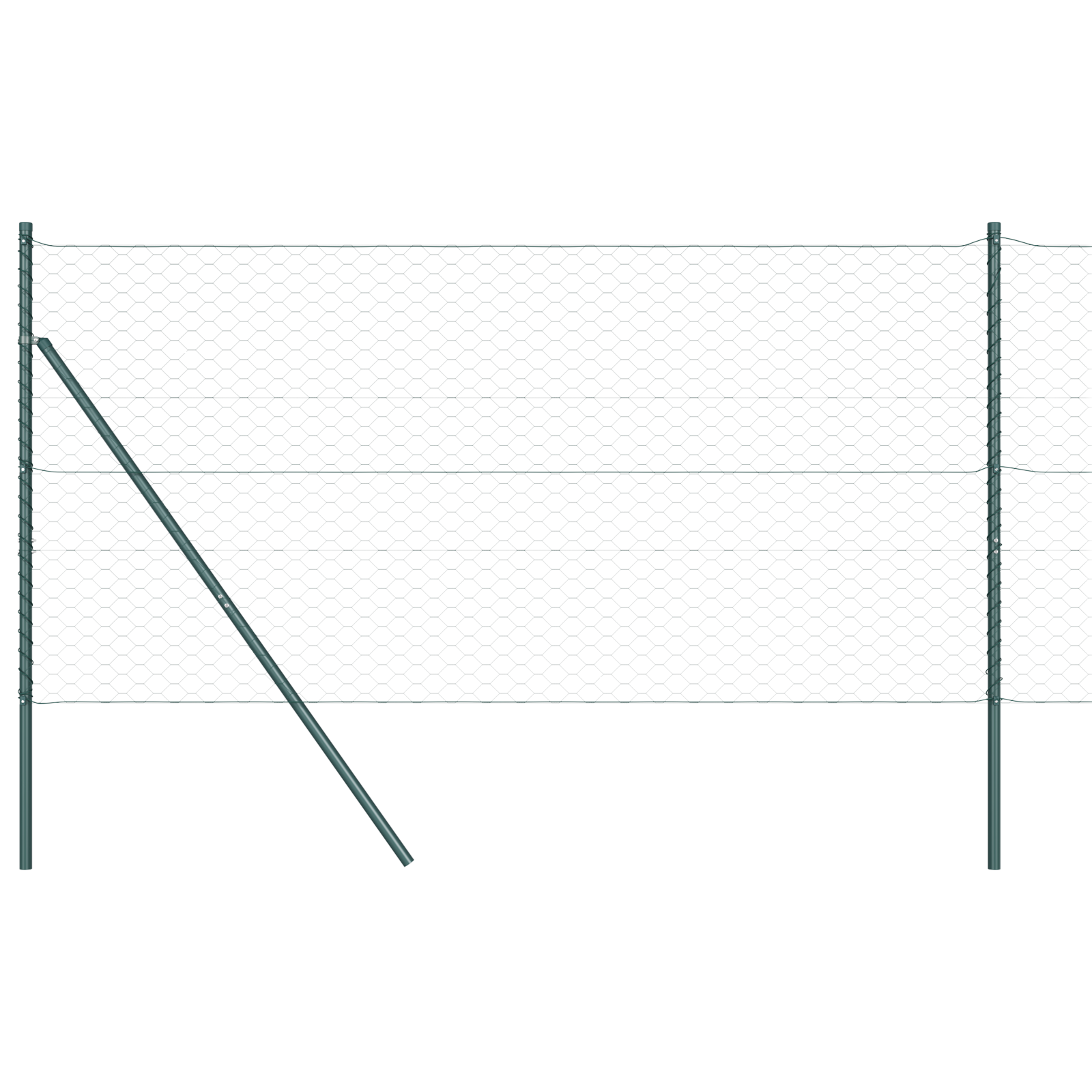 Recinzione Esagonale  Verde 1,2x10 m Acciaio