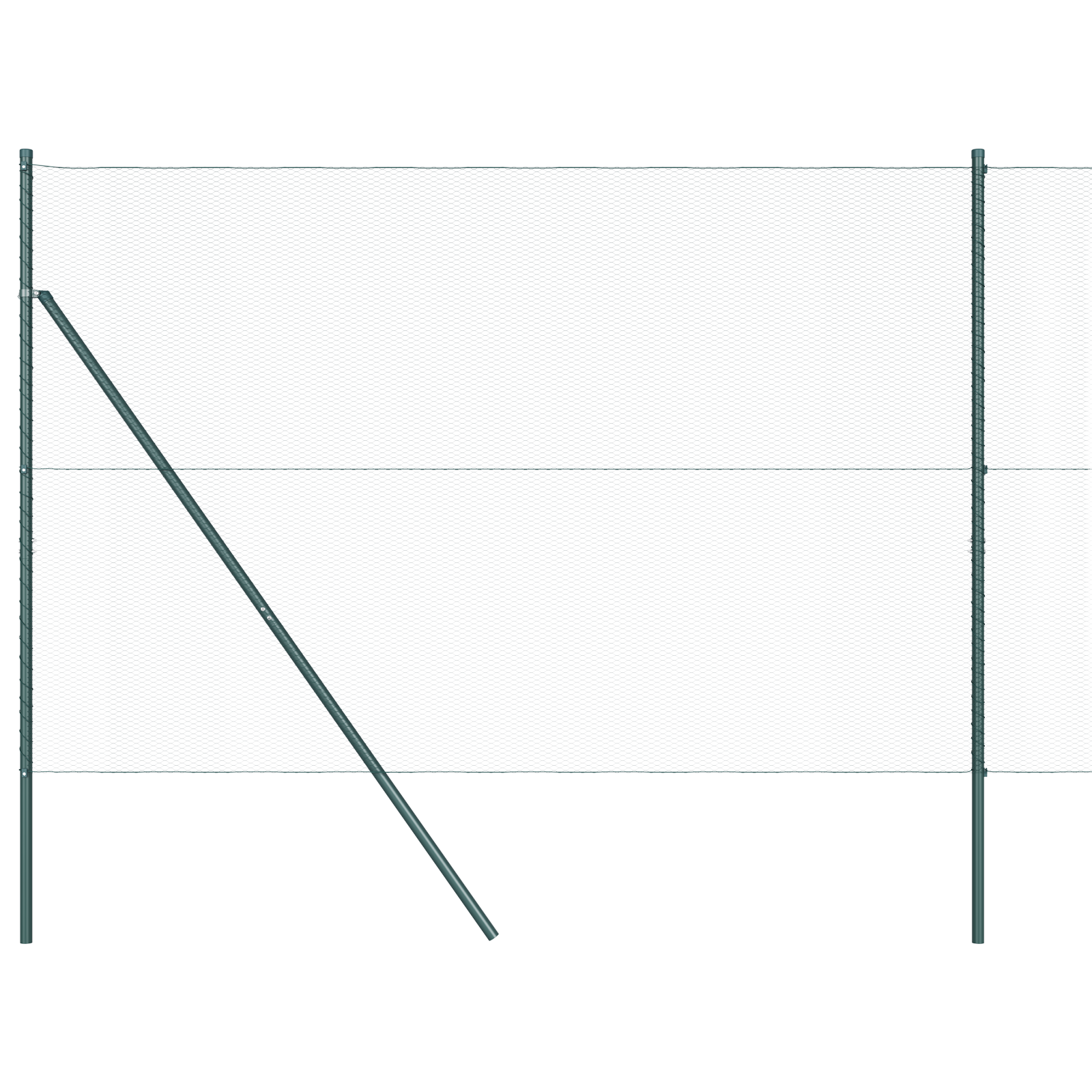 Recinzione Esagonale  Verde 1,5x10 m Acciaio