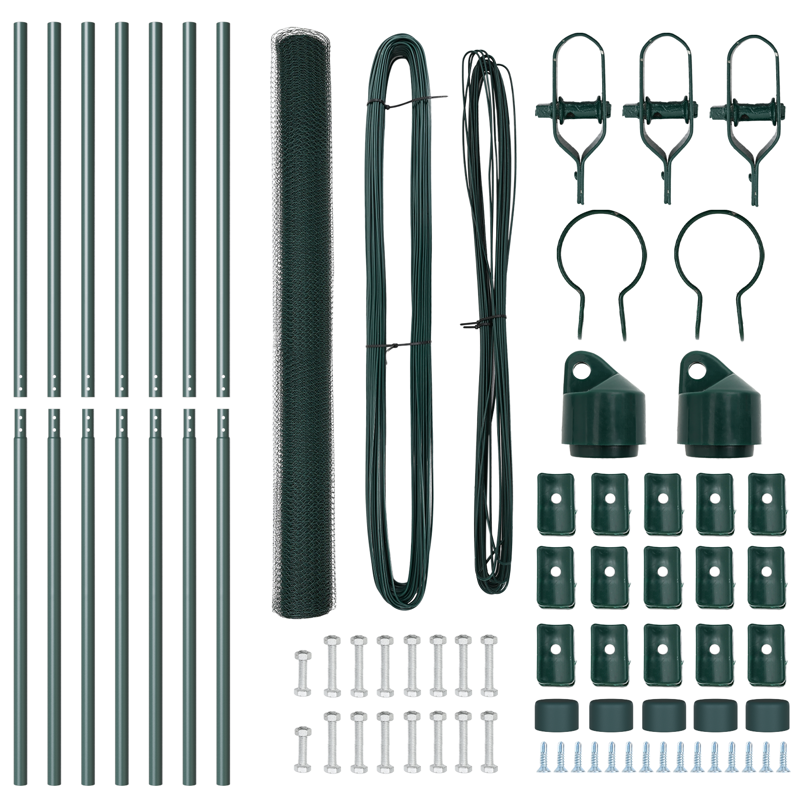 Recinzione Esagonale  Verde 1,6x10 m Acciaio