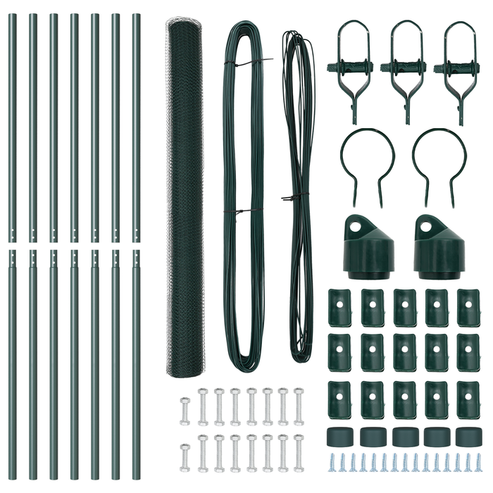 Recinzione Esagonale  Verde 1,6x10 m Acciaio