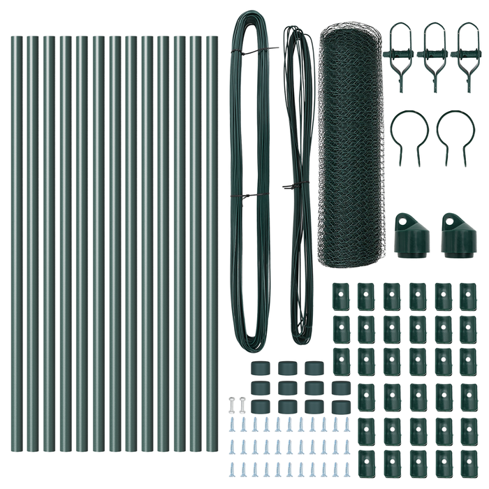 Set di Recinzione Set di 2 Verde Foresta