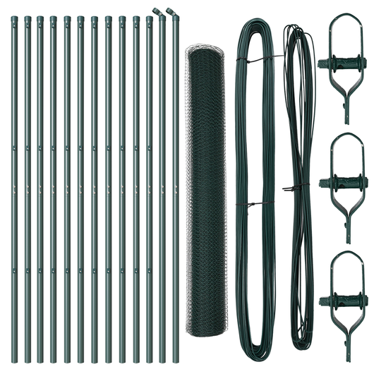 Set di Recinzione Set di 2 Verde foresta Rete metallica 25 x 1 m