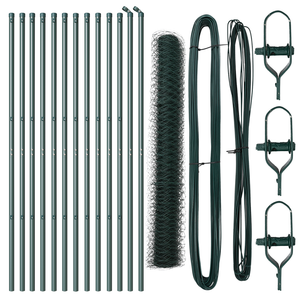 Set di Recinzione Set di 2 Verde Metallo 25 x 1.2 m Durevole