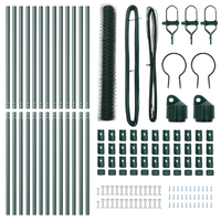 Set di Recinzione Set di 2 Verde Metallo 25 x 1.2 m Durevole