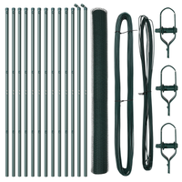 Set di Recinzione Set di 2 Verde Metallo 25 x 1.5 m Durevole