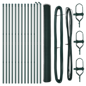 Set di Recinzione Set di 2 Verde Metallo 25 x 1.5 m Durevole