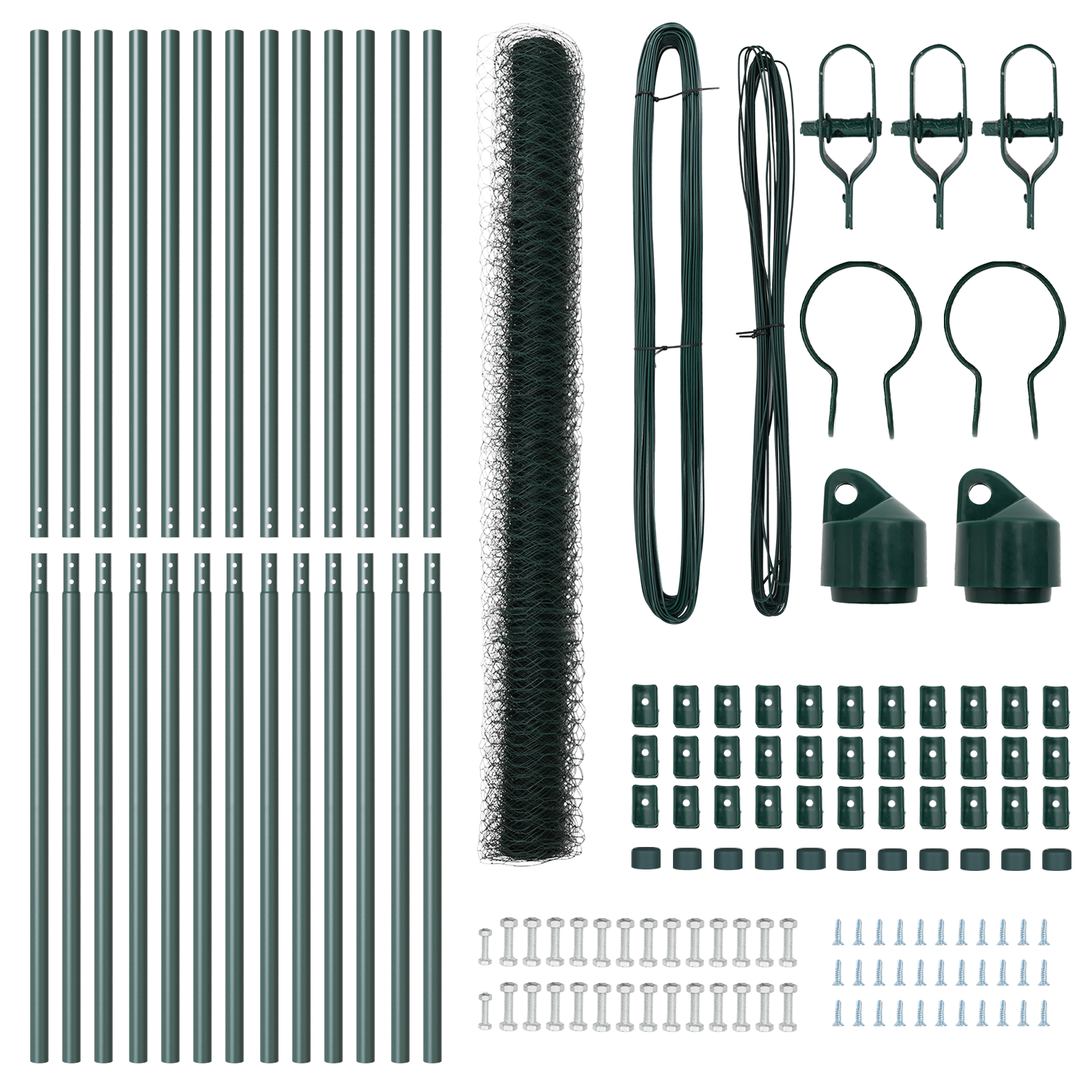 Recinzione esagonale  Verde 1.6x25 m Acciaio
