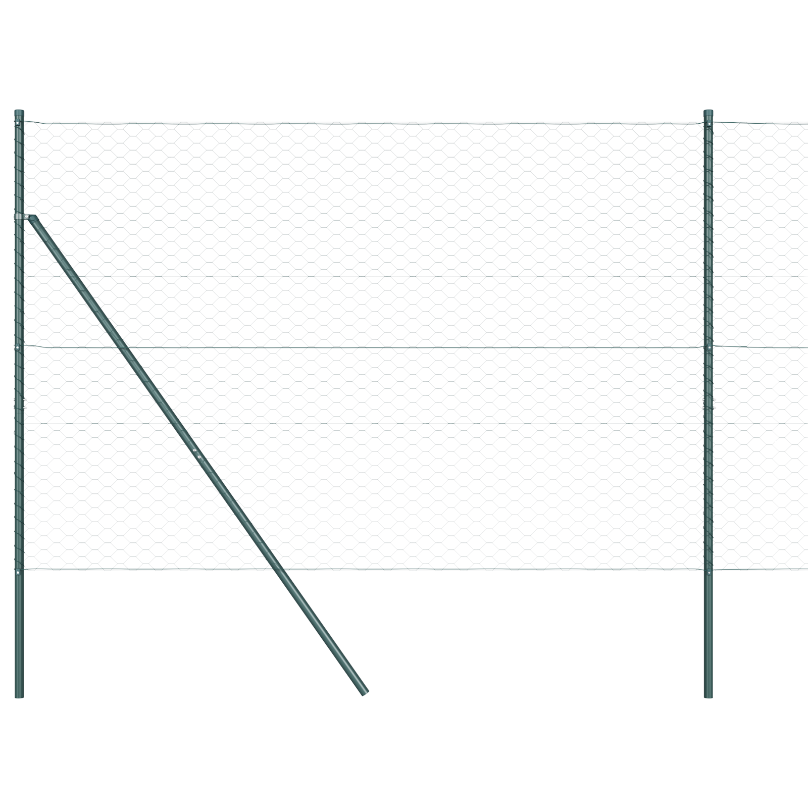 Recinzione Esagonale  Verde 1.6x25 m Acciaio