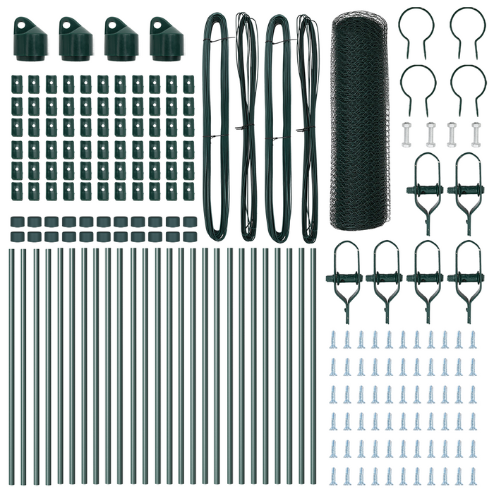 Recinzione Esagonale  Verde 0.6x50 m Acciaio