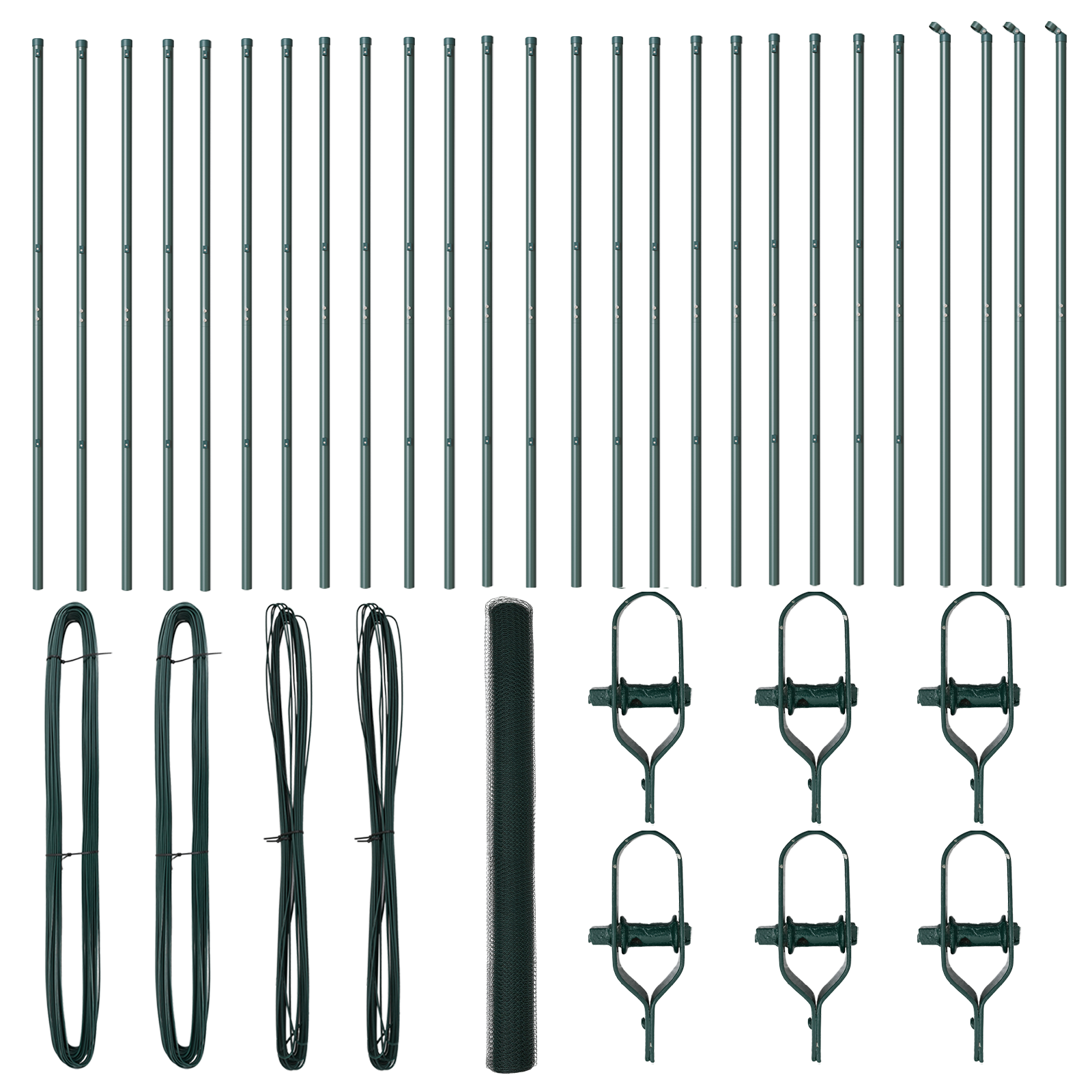 Recinzione esagonale  verde 1.5x50 m in acciaio