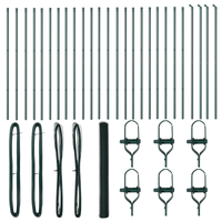 Recinzione esagonale  verde 1.5x50 m in acciaio