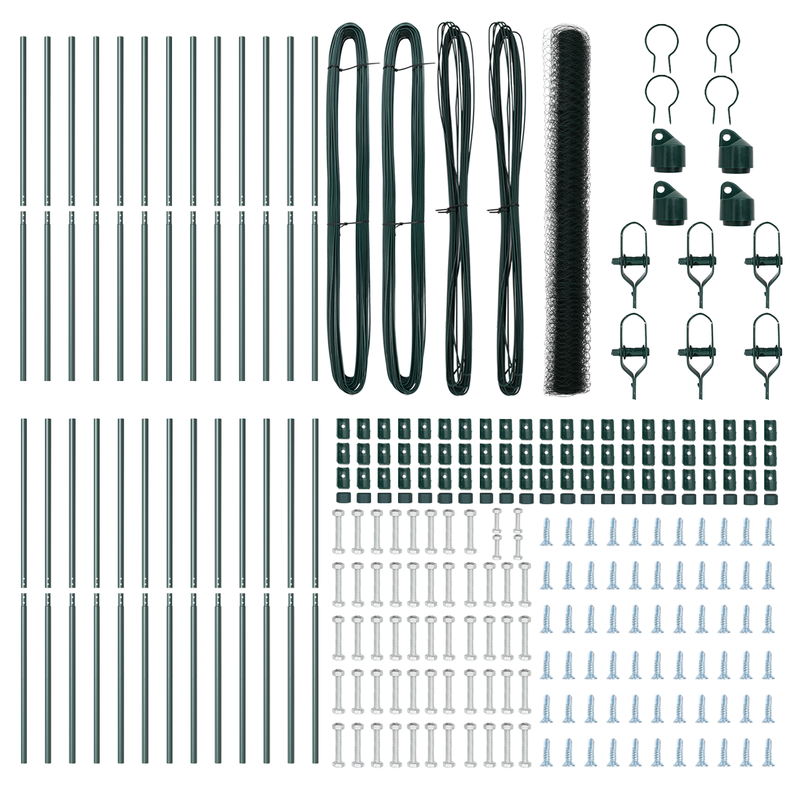 Recinto Esagonale  Verde 1,5x50 m Acciaio