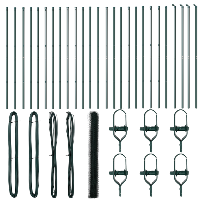 Recinzione Esagonale  Verde 1,5x50 m Acciaio