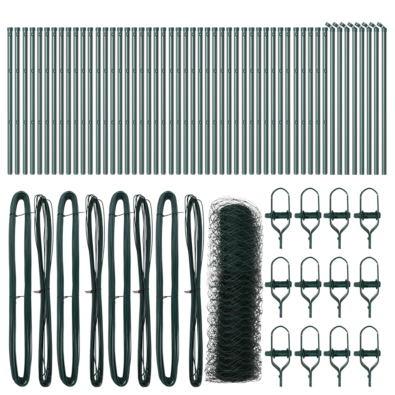 Recinzione Esagonale Verde 0,4x100 m Acciaio