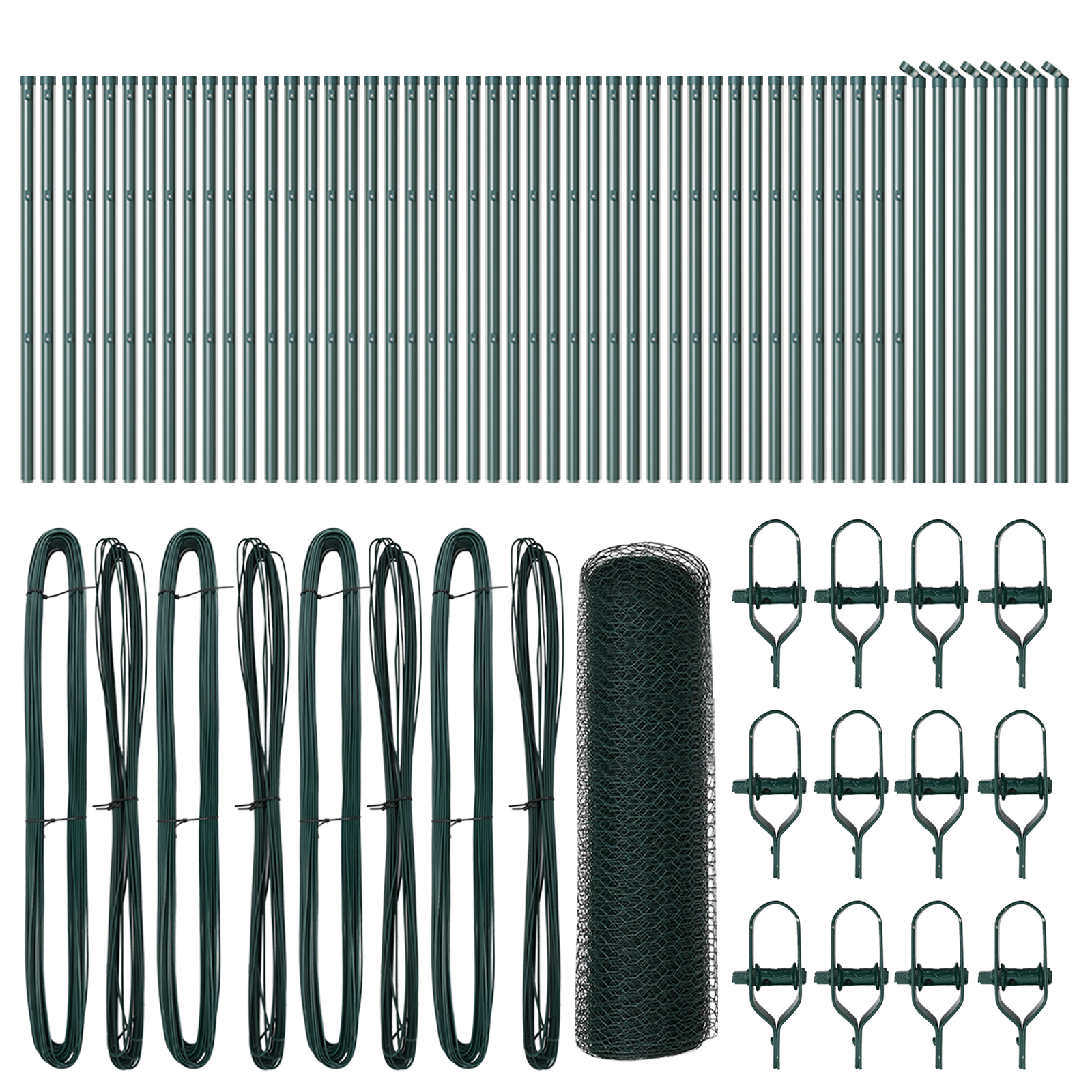 Recinzione Esagonale  Verde 0.6x100 m Acciaio