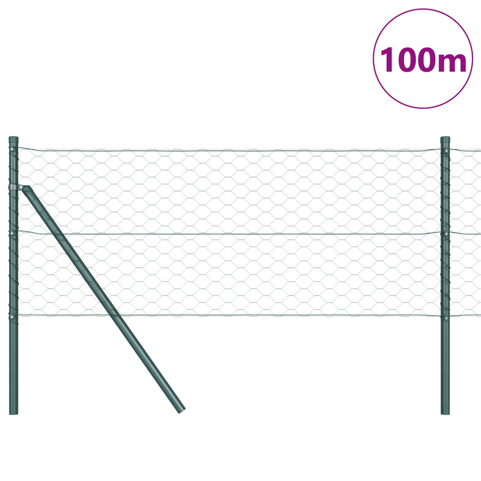 Recinto Esagonale  Verde 0.6x100 m Acciaio