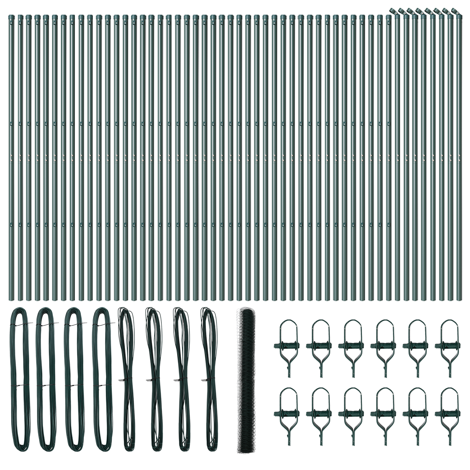 Recinzione Esagonale  Verde 1.5x100 m Acciaio