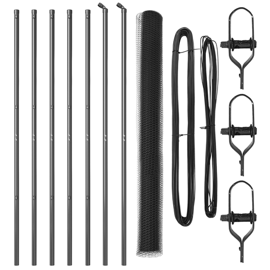 Recinzione Esagonale  Grigia 1,5x10 m Acciaio