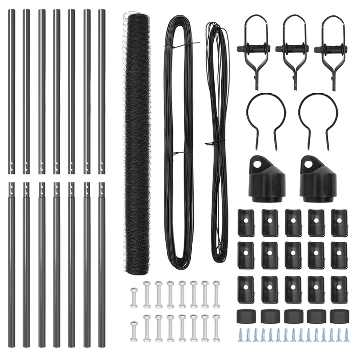 Recinzione Esagonale  Grigia 1.5x10 m Acciaio