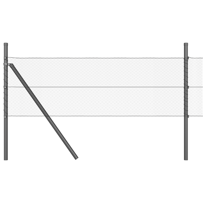 Recinzione Esagonale  Grigio 0.4x25 m Acciaio