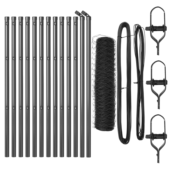 Recinto Esagonale  Grigio 0,4x25 m Acciaio