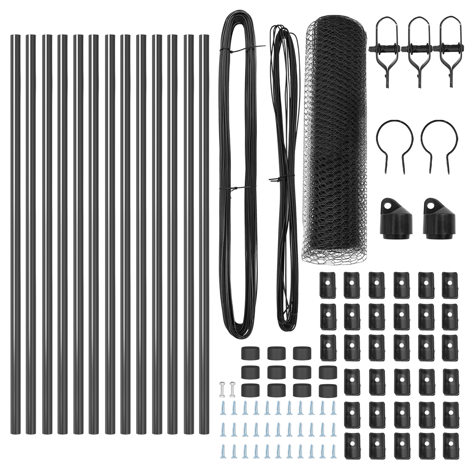 Set di Recinzione Set di 2 Grigio Acciaio Zincato 25 x 0.5 m