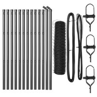 Set di Recinzioni Set di 2 Grigio Metallo Grande Robusto