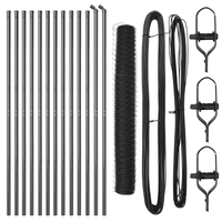 Set di Recinzione Set di 2 Grigio Metallo 25 x 1,2 m Durevole