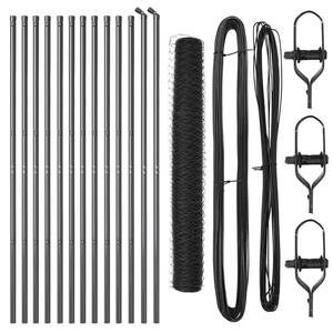 Set di Recinzione Set di 2 Grigio Metallo 25 x 1,2 m Durevole