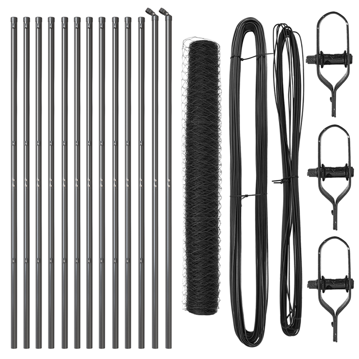 Set di Recinzione Set di 2 Grigio Metallo 25 x 1,2 m Durevole