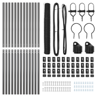 Set di Recinzione Set di 2 Grigio Metallo 25 x 1,2 m Durevole