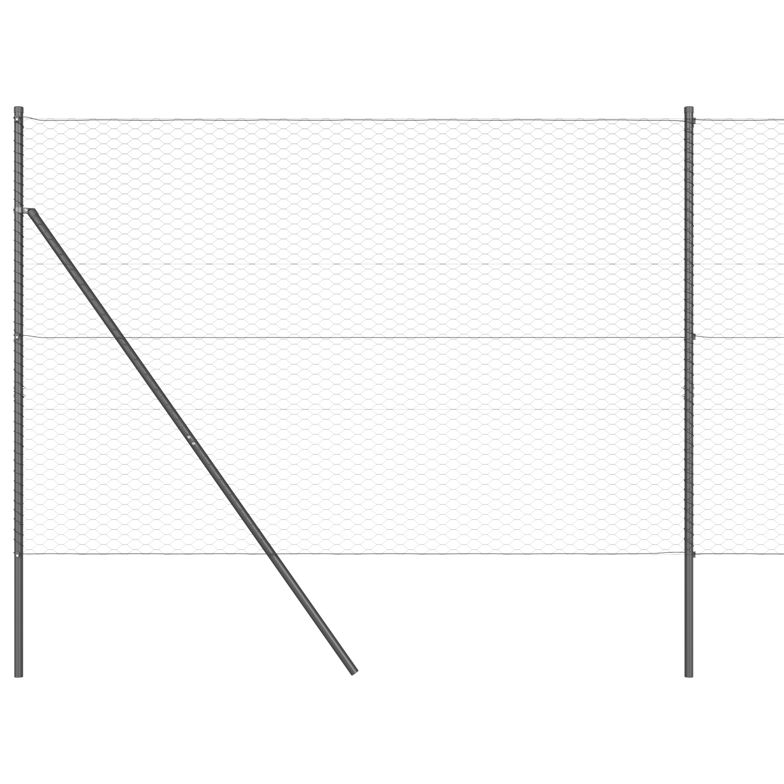 Recinto Esagonale  Grigio 1.6x25 m Acciaio