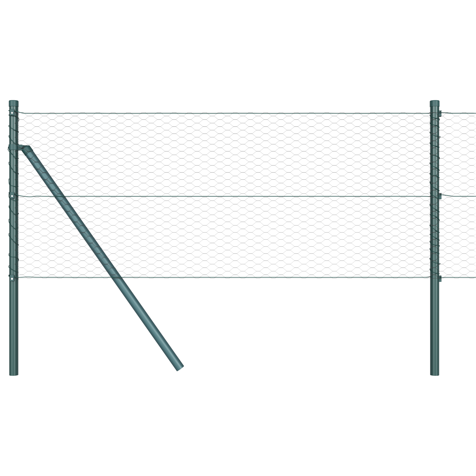 Recinzione Esagonale  Grigia 0.6x50 m Acciaio