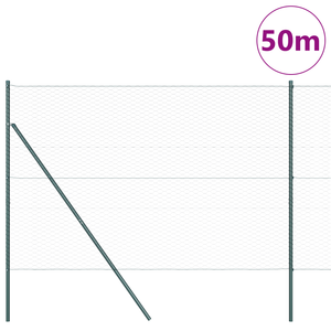 Recinzione Esagonale  Grigia 1,5x50 m Acciaio