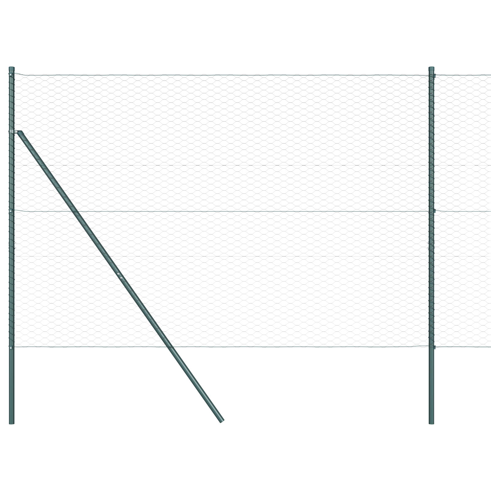 Recinzione Esagonale  Grigio 1.6x50 m Acciaio