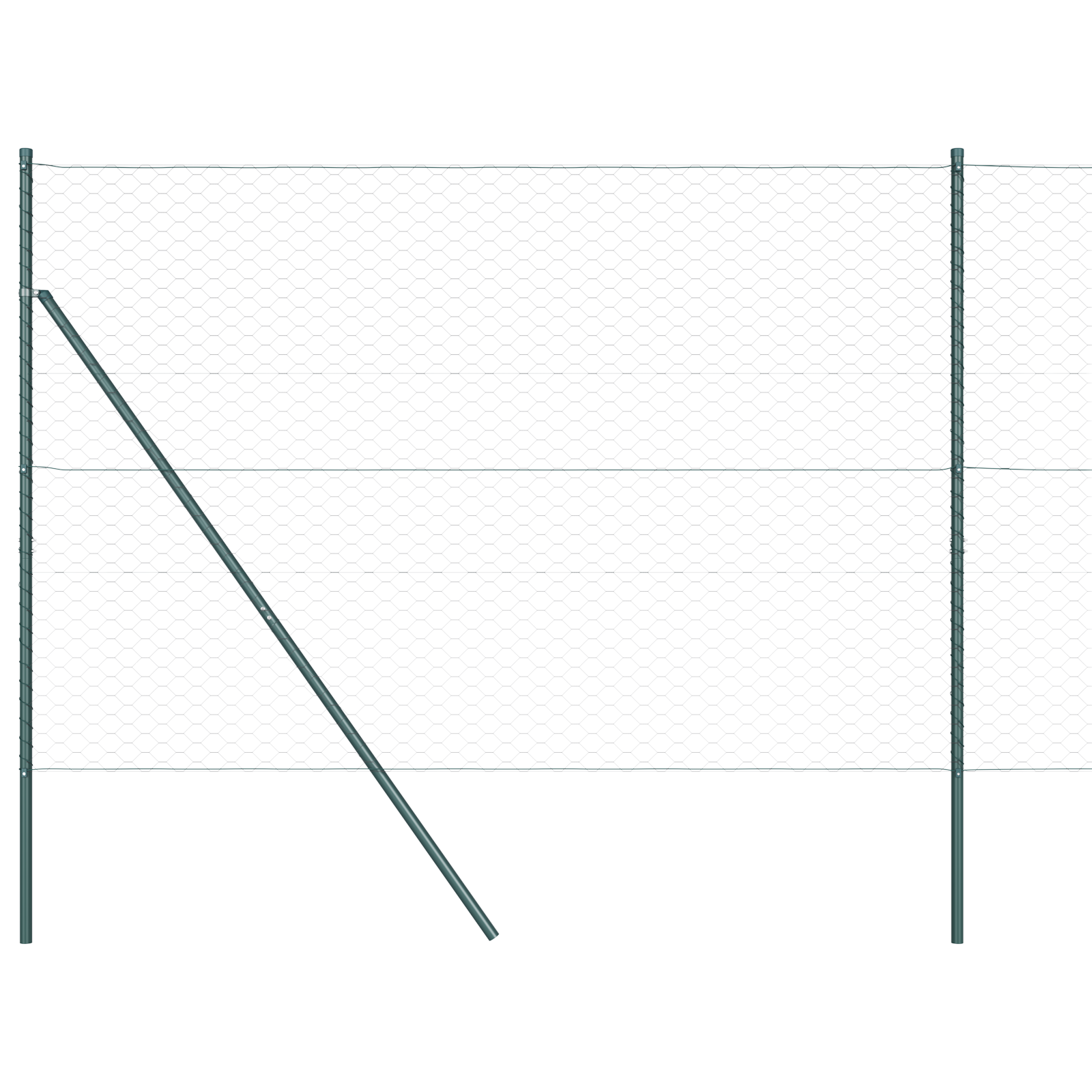 Recinzione Esagonale  Grigio 1.6x50 m Acciaio