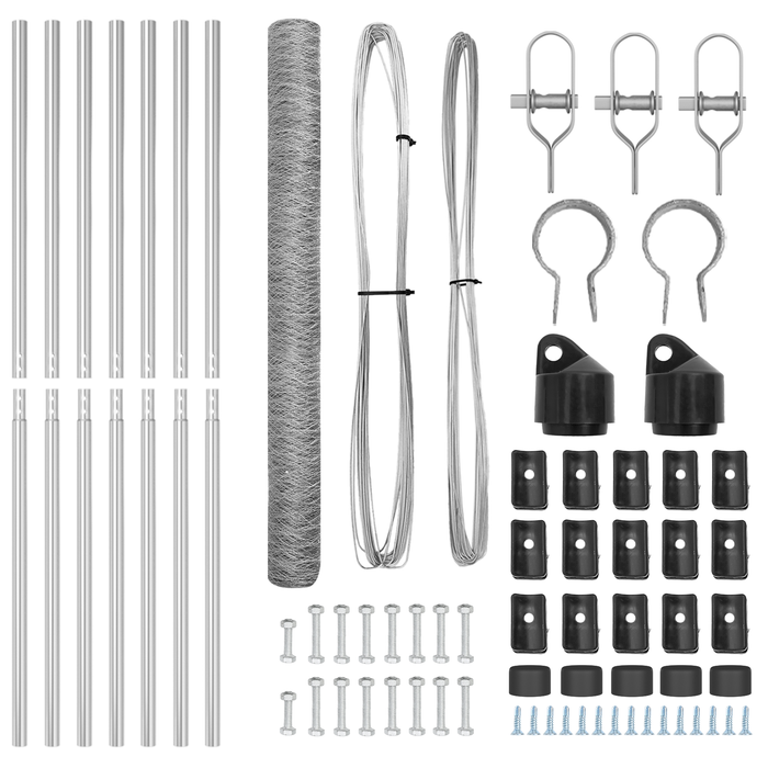 Recinzione esagonale  1.5x10 m Acciaio Zincato
