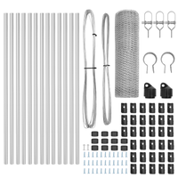 Set di recinzione Set di 2 Acciaio zincato 25 x 0.5 m Durevole