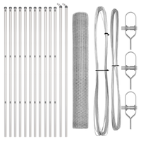 Set di Recinzione Set di 2 Acciaio Zincato 25 x 1 m