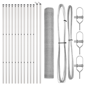 Set di Recinzione Set di 2 Acciaio Zincato 25 x 1 m