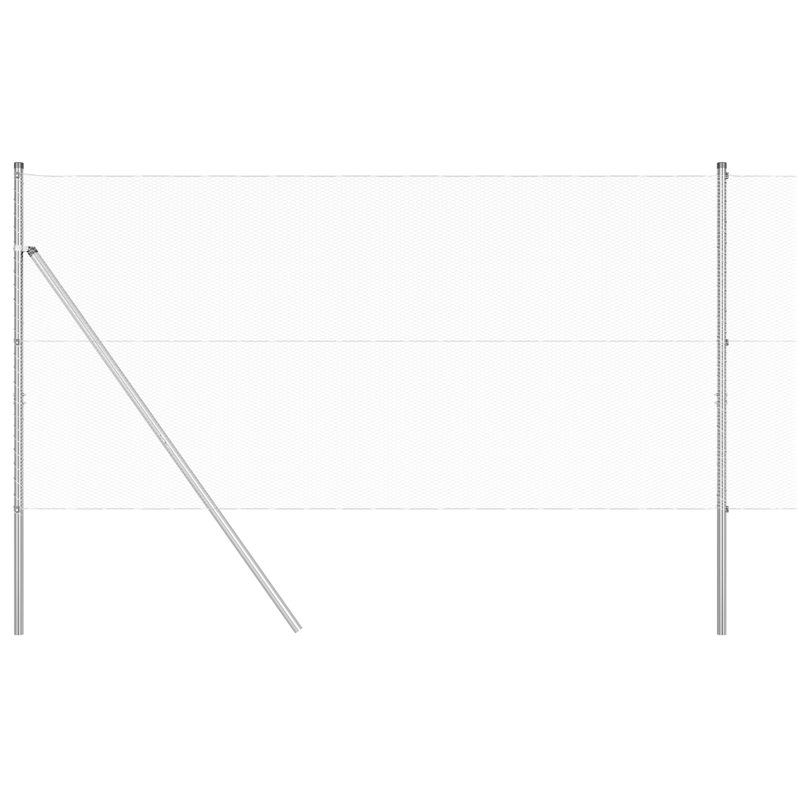 Set di Recinzione Set di 2 Acciaio zincato 25 x 1.2 m Durevole