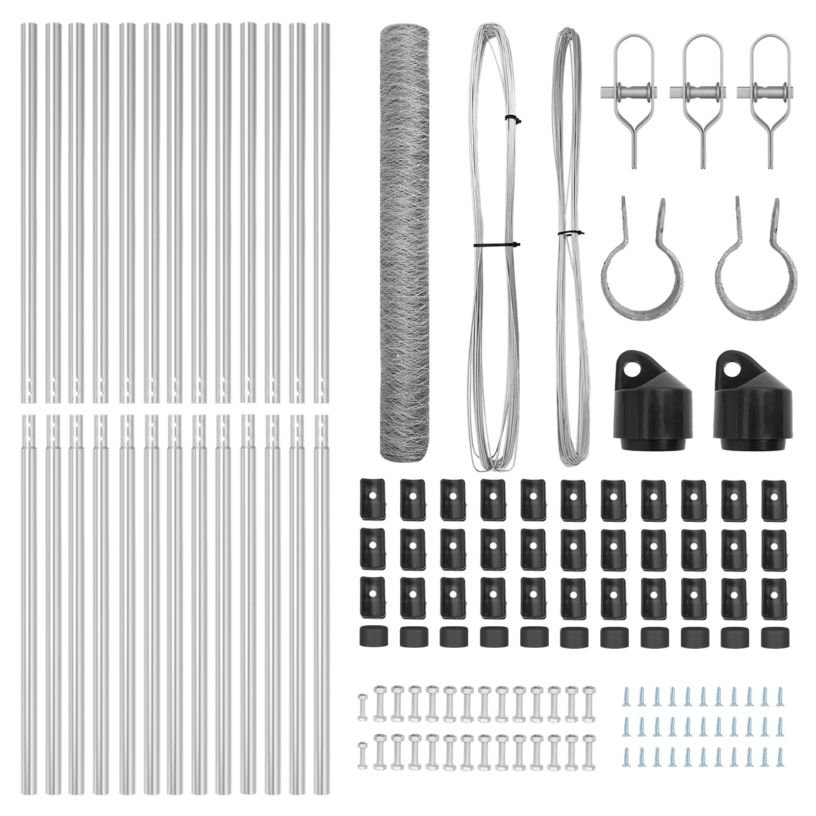 Set di Recinzioni Set di 2 Acciaio zincato 25 x 1,2 m Durevole
