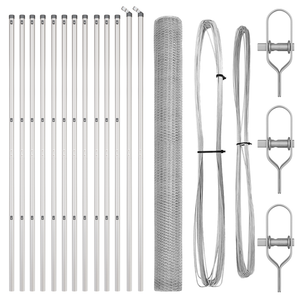 Set di Recinzione Set di 2 Acciaio zincato Grande Durevole