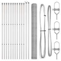 Set di Recinzione Set di 2 Acciaio galvanizzato 25 x 1.5 m
