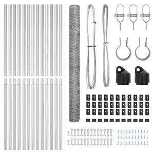 Set di Recinzione Set di 2 Acciaio zincato 25 x 1.5 m Durevole