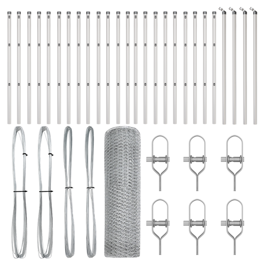 Recinzione esagonale  0,8x50 m in acciaio zincato