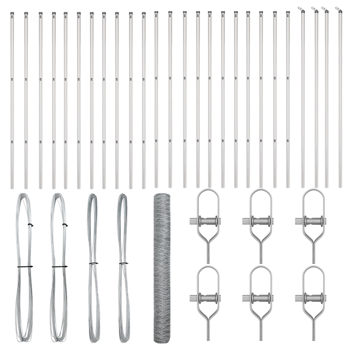 Recinzione A Esagono  1,2x50 m Acciaio Zincato