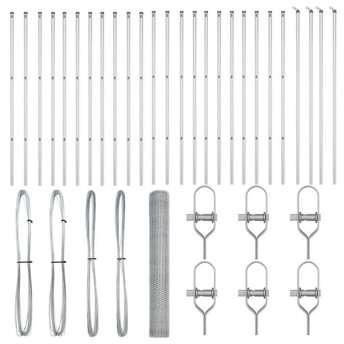 Recinzione Esagonale  1.4x50 m Acciaio Zincato