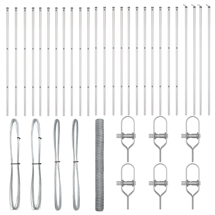 Recinzione esagonale  1,5x50 m Acciaio zincato